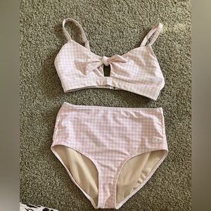 Albion Pink/White Gingham Swimsuit